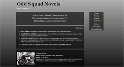 Desktop Screenshot of novel.oddsquad.org